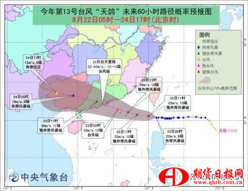 台风天鸽未来60小时路径
